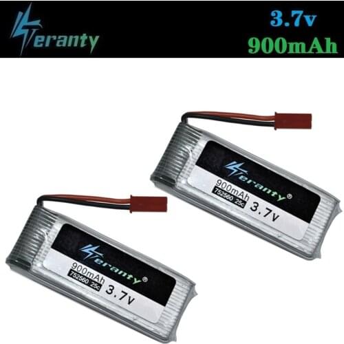 3.7V 900mah 752560 Battery For X5 X5C X5SC 8807 8807W A6 A6W M68 Drones lipo battery Rc Quadcopter Spare Parts Accessories 2Pcs
