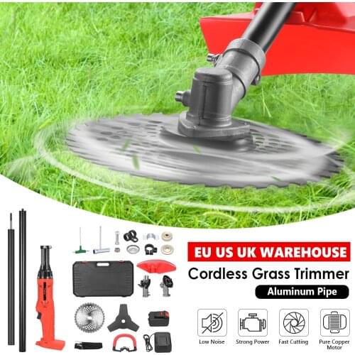 Wireless Electric Lawn Mower Cordless 6000rpm Batteries Grass Trimmer Brush Cutter Tool for Weed-Wacking