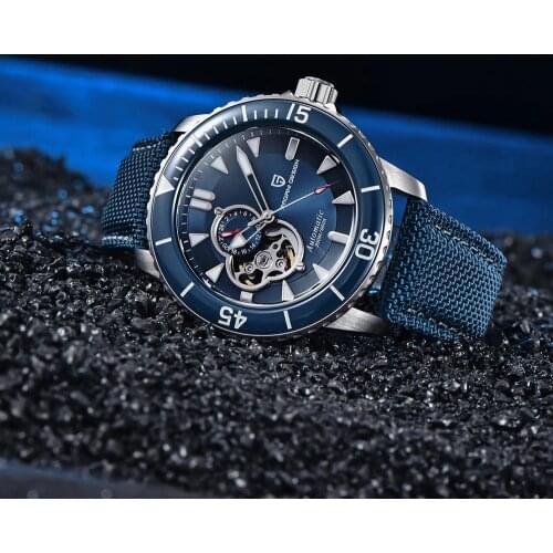 PAGANI DESIGN Classic Fashion Mens Watch 200M Waterproof Luxury Sapphire Glass Stainless Steel Automatic Mechanical Wristwatch