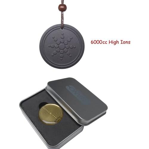 DanYee 6000cc Lava Charms Energy Pendant Round Golden Sticker Nano Scalar Shield Against EMF Anti Radiation