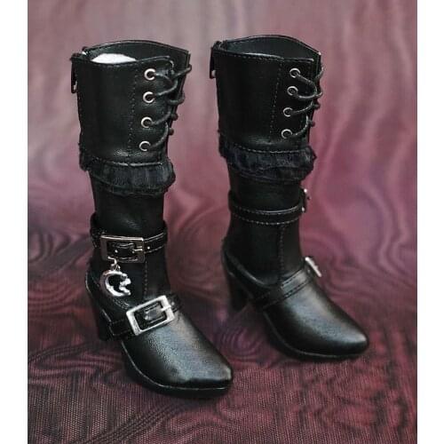 D01-P027 children handmade toy 1/3 Doll Accessories BJD/SD doll shoes Punk lace high heels 1pair