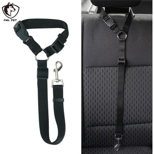 FML Pet Leash Nylon Dog Leash with Handle Safety Dog Seat Belt Strap Car Headrest Dog Restraints Car Vehicle Seat Belts for Dogs