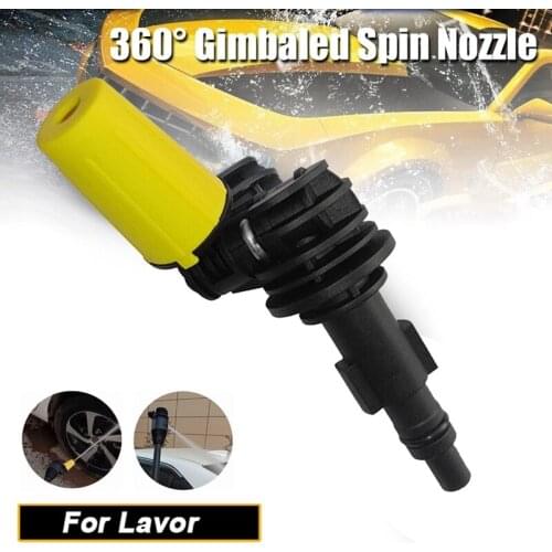Wash-Gun Nozzle 360 degree Gimbaled Rotating Nozzle Pressure Washer Spray Nozzle for Lavor