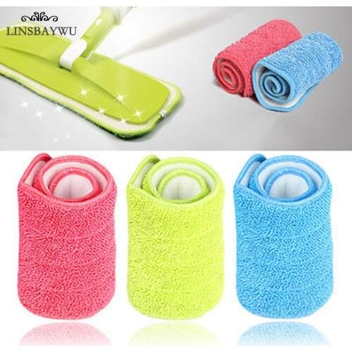 LINSBAYWU Home Use Mop Microfiber Pad Practical Household Dust Cleaning Reusable Microfiber Pad For Spray Mop 3 Colors