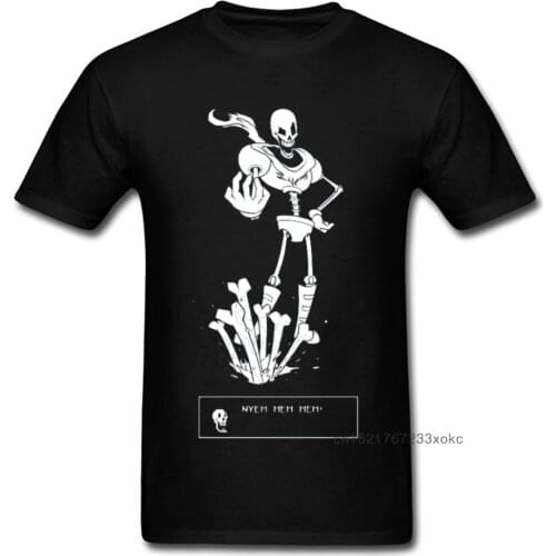 Undertale T Shirt Men T-shirt RPG Game Undertale Sans Papyrus Toriel Print Tshirt Skull Bones Tops Cartoon Pixel Tees Hip Hop