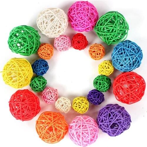 New Arrival 3/5/8/10cm birthday party decor Wedding decoration Rattan Ball,Christmas Decor Home Ornament Home Decoration