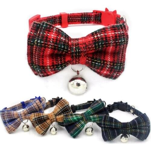 Cat Collar Small Medium Pet Necklace Personalized Cotton Kitten Collars With bowknot For Ragdoll Sphynx Cat Accessories