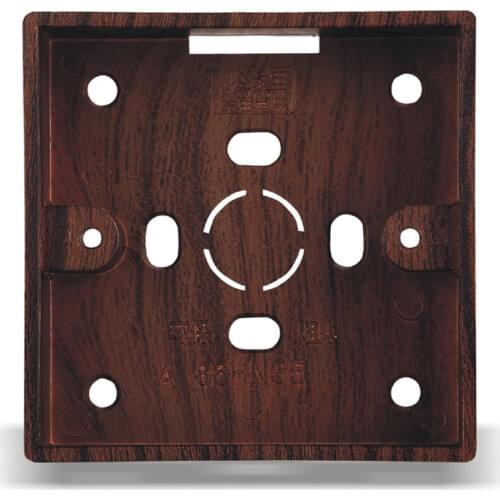 Retro Switch Outlet Ming Bottom Box Wood Color 86 Type Switch Socket Junction Box Outstanding Wall Mounting Box