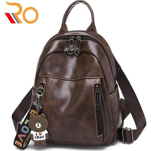 Backpack Women Retro Soft Leather Backpacks Bagpack Lady Mochila Feminina Bags For Women Plecak