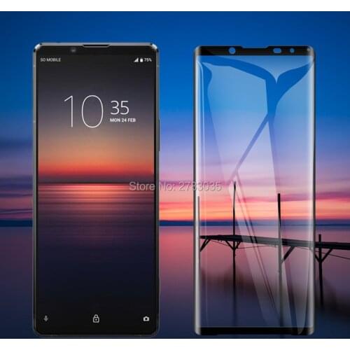 For Sony Xperia 1 II / Xperia 10 II 9H Hardness 3D Full Cover Slim Toughened Curved Tempered Glass Film Screen Protector Guard