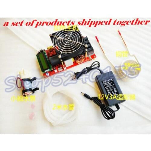 2000W ZVS High Frequency Induction Heater Module Flyback Driver Heater board + Coil +pump +power Adapter