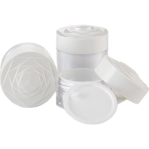 20G double layer plastic jar pot tin bottle flower lid for eye serum/day cream/essence moisturizer skin care cosmetic packing