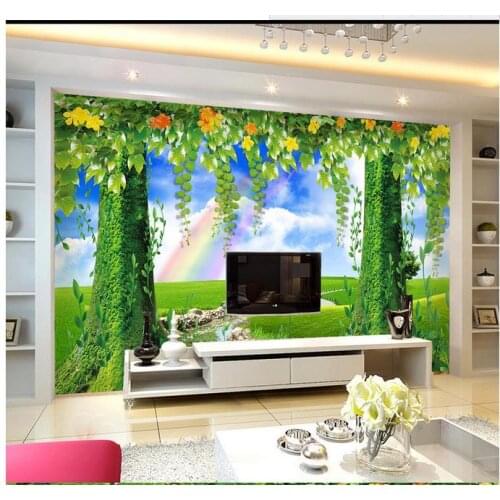 3d photo wallpaper custom 3d murals wallpaper for flowers European pastoral scenery leisurely grassland TV setting wall decor