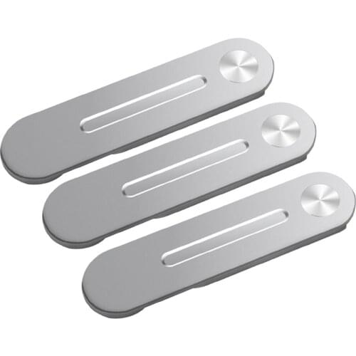 3x Durable Side Mount Magnetic Bracket Clip Laptop Stand Phone Holder Silver