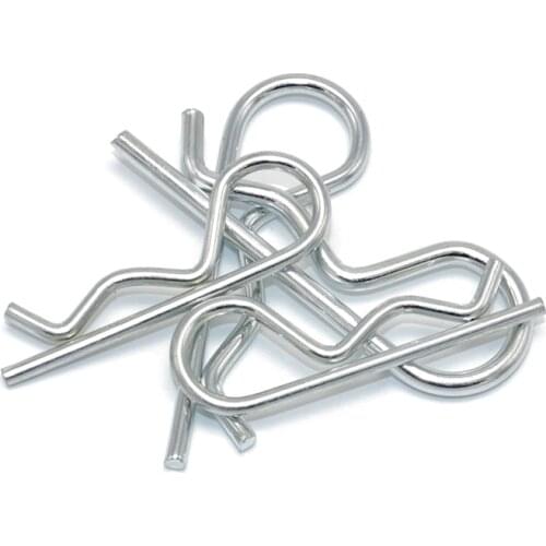 50pcs 20pcs Carbon Steel Anti-rust Hair Pin Hitch Retaining R Clip Cotter Spring Pin M1 M1.2 M1.5 M1.8 M2 M2.5 M3 M3.5 M4