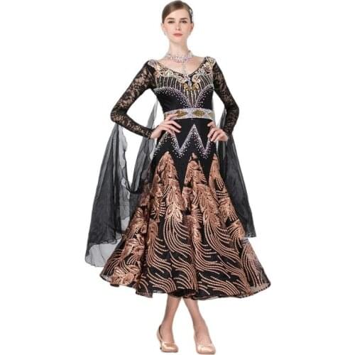 B-17192 New Coming Elegent Long Evening Wear High Quality Ballroom Dance Dress