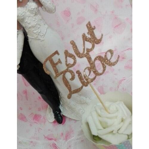 Glitter it is love Cupcake Toppers baby bridal shower birthday treat food toothpicks wedding Bachelorette party decoration