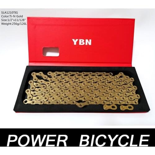 YBN SLA 1210 Bicycle Chain 12 Speed Bicycle Golden Chain Compatible For Shimano Sram Campagnolo Transmission For Mountain Bikes