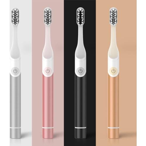 SEAGO 2 in 1 Electric Toothbrush Holder Sonic Tooth Brush IPX7 Battery Power Copper Metal Travel Cover Mount 2 Minute Auto-Timer