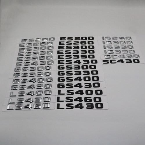 ES300 ES330 ES350 ES430 IS250 IS300 LS400 SC430 Emblem Car Sticker Rear Trunk Chrome Silver Black Logo Badge Decal For Lexus