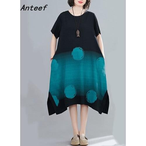 Short sleeve cotton linen vintage dresses for women casual loose midi woman summer dress elegant clothes 2021 sundress