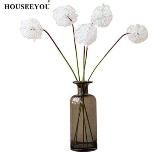 3PCS Artificial Flower White Pink Dandelion Fake Flower Home Decoration Garden Holiday Wedding Party Decoration Valentines Day