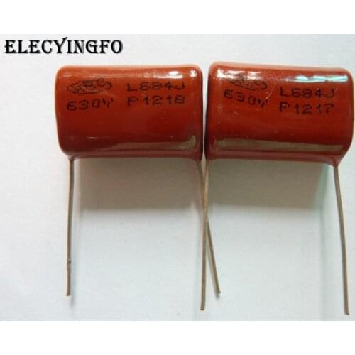 10pcs CBB 684 630V 684J CBB21 0.68uF 680nF P22 Metallized Polypropylene Film Capacitor