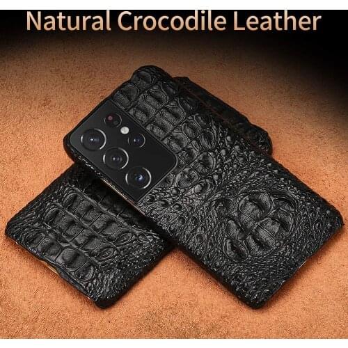 LANGSIDI leather Crocodile phone case For samsung s21 ultra S20 s10 s21 PLUS fundas for Galaxy S21 ultra A51 A71 M51 a31 coque