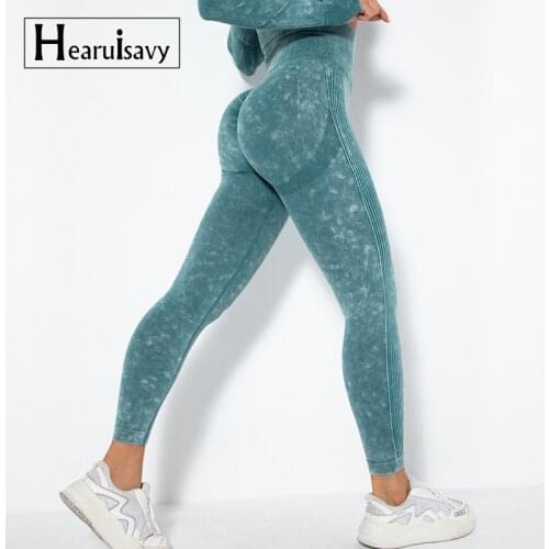 Washed Seamless Yoga Pants For Women High Waist Gym Workout Leggings Belly Control Fitness Running Sports Butt Lifting Leggings