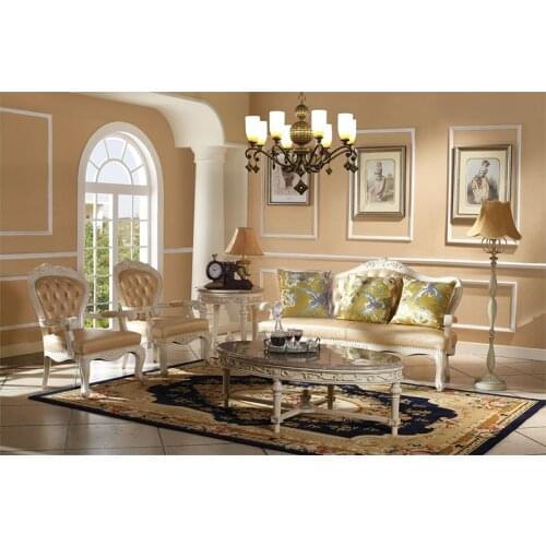 Living room furniture italian solid wood and leather L shape beige color sofa bed set modern Диван GH67.1