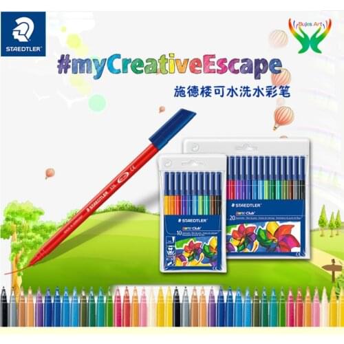 Staedtler 10/20 color Washable watercolor brush for children Watercolor pen set for student art supplies