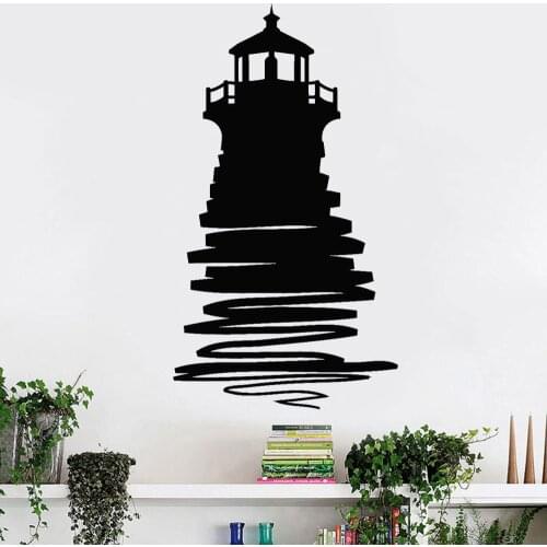 Lighthouse Wall Decal Living Room Sofa Background Wall Decor Castle Beach House Nursery Kids Room Decoration Vinyl Stickers Z589
