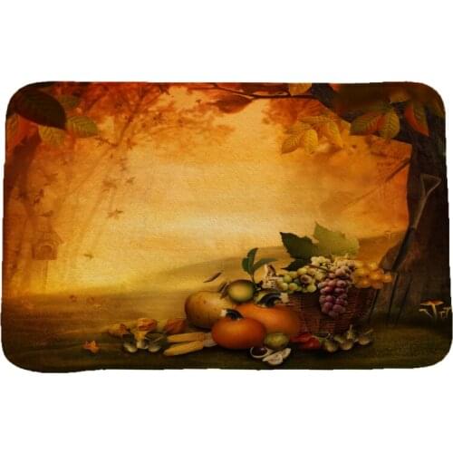 Fruit & Vegetables Creative 3D Printing Carpets and Rugs for Bedroom Living Room Carpet Kitchen Bathroom Anti-Slip Floor Mats