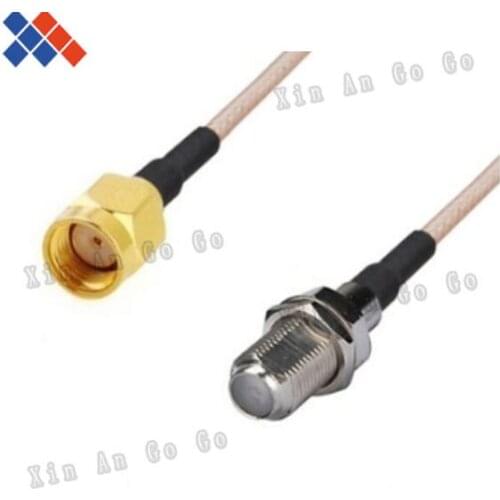 Wholesale 10pcs RF connector F female to RP-SMA male Straight type RG316 Pigtail Cable 15CM