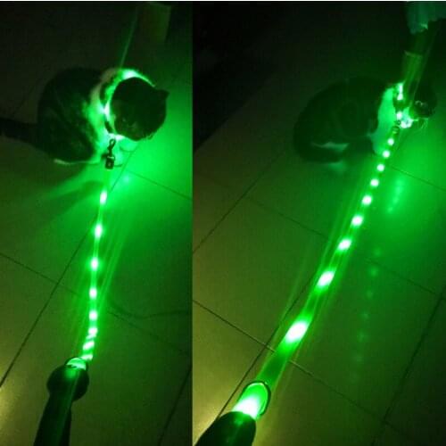 Adjustable Pet Durable Light Traction Rope USB Charging Collar Can Be Recycled Using LED Lights Walk Dog Collar Traction Rope