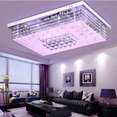 Luxurious atmosphere living room LED crystal creative color changing simple warm romantic bedroom ceiling lamp