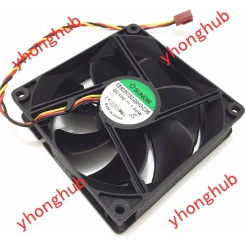 SUNON EE92251S2-Q010-C99 Server Cooling Fan DC 12V 1.50W 90x90x25mm 3-wire