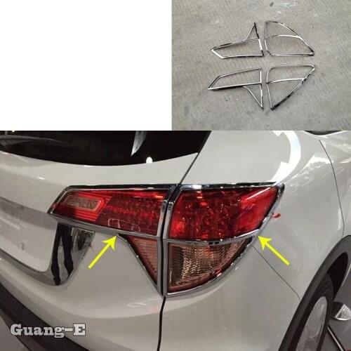 High Quality Car Styling ABS Chrome Trim Tail Light Rear Back Frame Lamp Cover 4pcs For Honda HRV HR-V Vezel 2019 2020