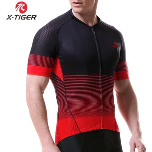 X-TIGER Cycling Jersey Men Quick-Dry MTB Maillot Bicycle Shirts Pro Cycling Clothing Summer Breathable Polyester Bike Jersey
