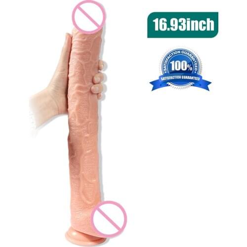 YUELV 16.93 Inch Huge Long Realistic Dildos Fake Penis Female Masturbation G-spot Stimulate Cock Dick Sex Erotic Toys For Women