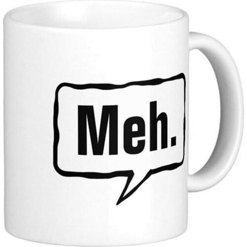 Funny Meh High Quality White Coffee Mugs Tea Mug Customize Gift By LVSURE Ceramic Mug Travel Coffee Mugs