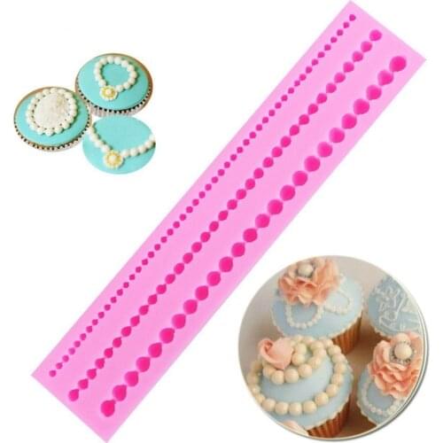 Pearl Chain Decorating Silicone Mold Cake Decorating Tools Fondant Mold Border Cake Mould Cake Stencil