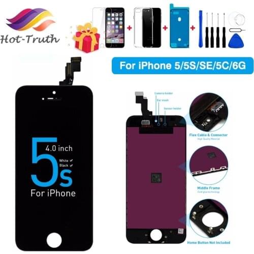 For iPhone 5s Display LCD Touch Screen Digitizer Assembly A1453 A1457 A1518 A1528 A1530 A1533 No Dead Pixel Black White