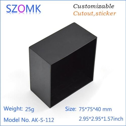 1 piece, 75*75*40mm szomk module plastic box for electronics junction housing black electrical plastic device housing