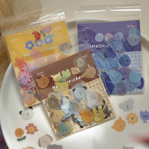 100 pcs/bag Emotion Monster Series Stationery Stickers PET Sticky Paper Decoration Scrapbooking Diary Album Office Supplies