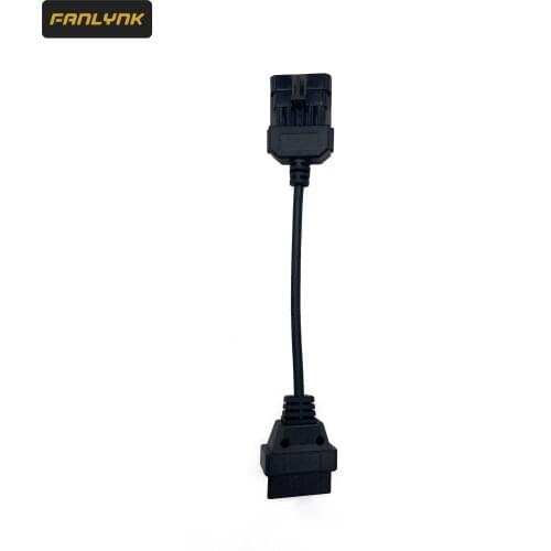 10Pin OBD OBD2 Connector Cable Works For Vauxhall / Opel OPCOM Diagnostic Adapter Opel 10 Pin to OBDII 16 Pin