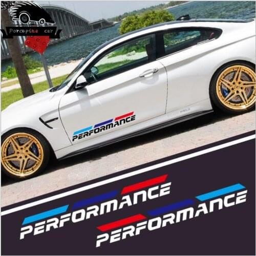 2pcs M Performance Limited Edition Sticker Car Door Waist Line Decoration Badge Styling For BMW M3 F10 F30 E36 E60 E90 E46 E34