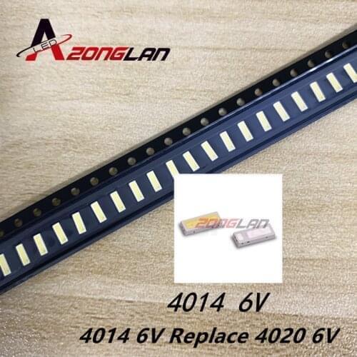 200pcs/Lot 4014 4020 emc CHIP-2 SMD LED Beads Cold white 4014 1W 6V 150mA For TV/LCD Backlight (EMC)