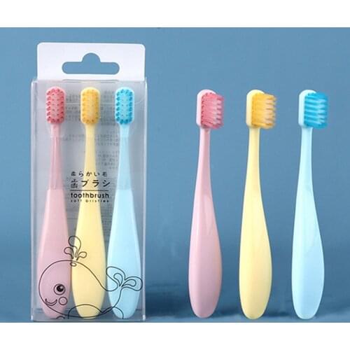 3PCS/Set Baby Soft-bristled Silicone Toothbrush For Children Teeth Cute Training Toothbrushes Baby Dental Care ToothBrush