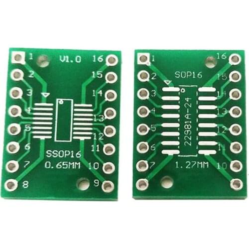 50pcs TSSOP16 SSOP16 SOP-16 SOP16 to DIP16 Transfer Board DIP Pin Board Pitch Adapter